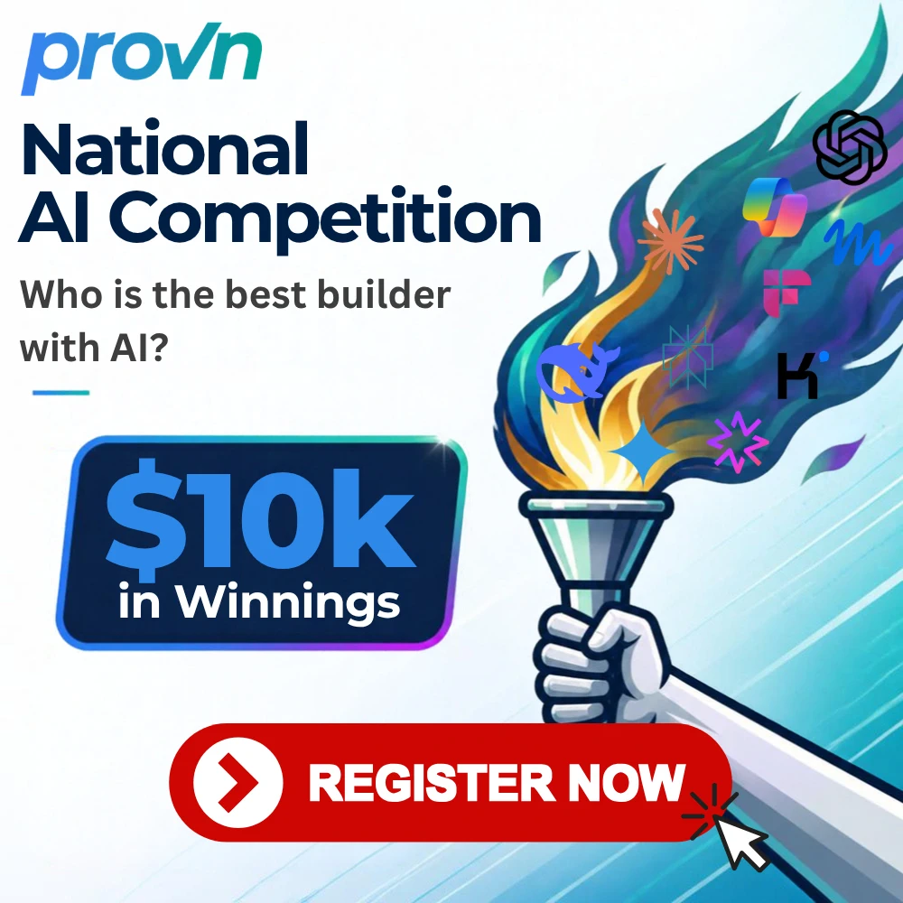 Provn National AI Competition: free entry at Provn.co, win $10,000.